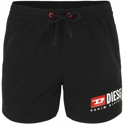Diesel Kratke kopalne hlače 'KEN-37' rdeča / črna / bela