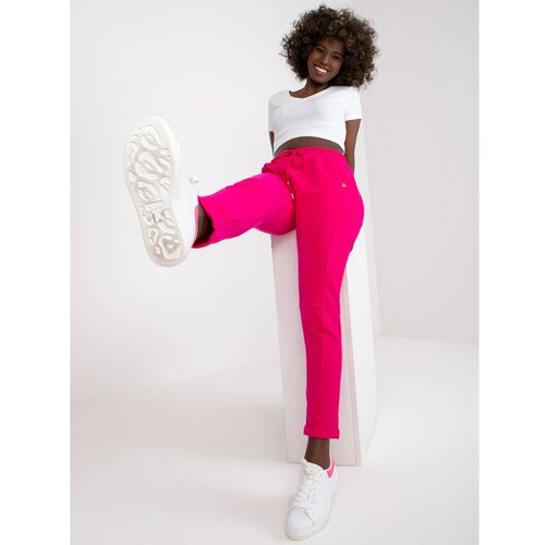 Fashion Hunters Basic fuchsia cotton sweatpants Slike