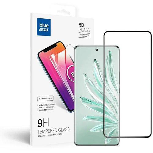 Blue Star 5D kaljeno steklo - za Honor 70 - črno Cene