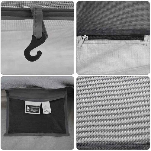  Unutarnji &amp;scaron;ator Crna 220 x 128 x 110 cm Mreža Slike