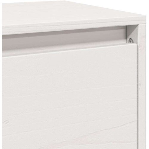 VidaXL Stenska omarica 2 kosa bela 100x30x35 cm trdna borovina Slike