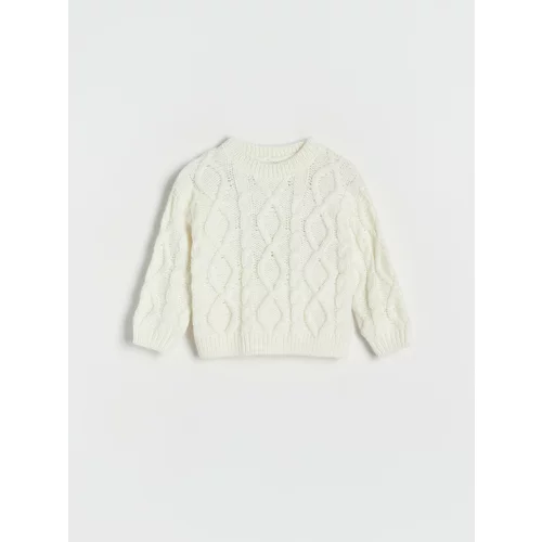 Reserved - Džemper od ukrasnog pletiva - krem