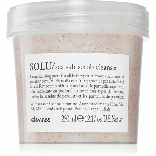 DAVINES Essential Haircare SOLU Sea Salt Scrub Cleanser čistilni piling za vse tipe las 250 ml
