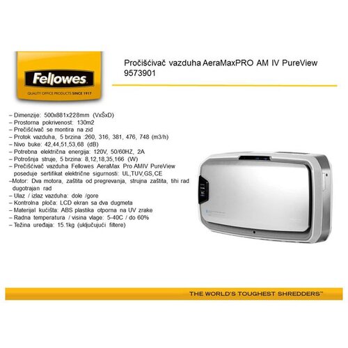 Fellowes Preči&scaron;ćivač vazduha (zidni) AeraMaxPRO AM 4 PureViev 9573901 Cene