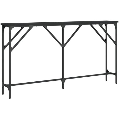 Maison Chic konzolna miza - miza ob steni črna 140x23x75 cm inženirski les, (21786400) Slike