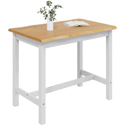  Visoki Bar Sto EKAI Bijela 112 x 70 x 91 cm Masivna borovina Slike