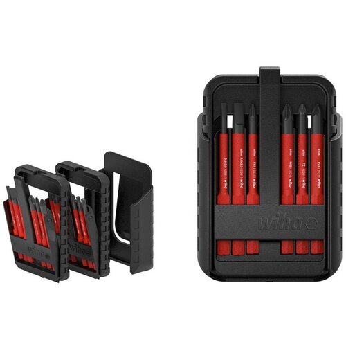 Wiha 43162 slimbit električarski set bitova slotted, phillips, pozidriv, plusminus / pozidriv, torx 15 delova, u kutiji, kuka za kaiš Cene