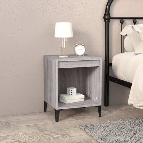 The Living Store Nočna omarica Siva sonoma 40x35x50 cm - Nočna Omarica, (21432218) Slike