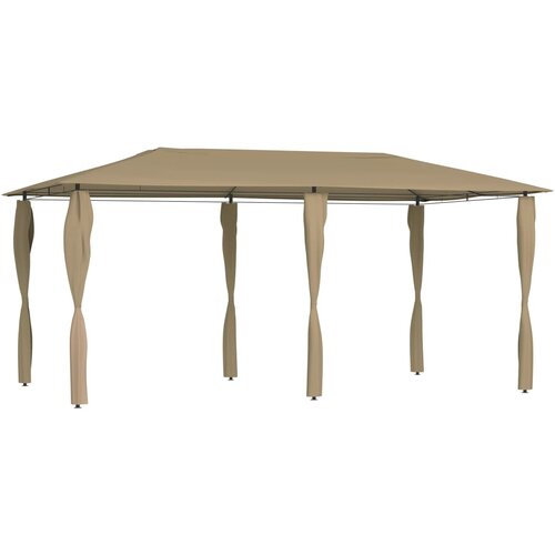 vidaXL Paviljon s pokritimi stebri 3x6x2,6 m taupe 160 g/m², (20729684) Cene