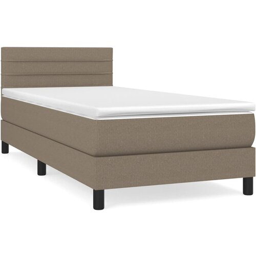 Maison Chic Box spring postelja - Vzmetna postelja z vzmetnico taupe 90x200 cm blago SL19371, (21881195) Slike