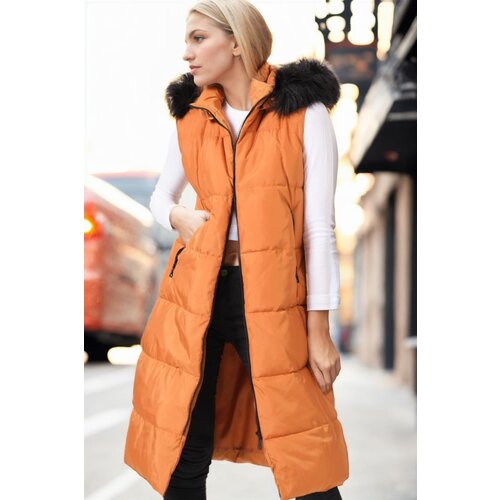 Dewberry Z6741 WOMEN'S VEST-OPEN TAN Cijene