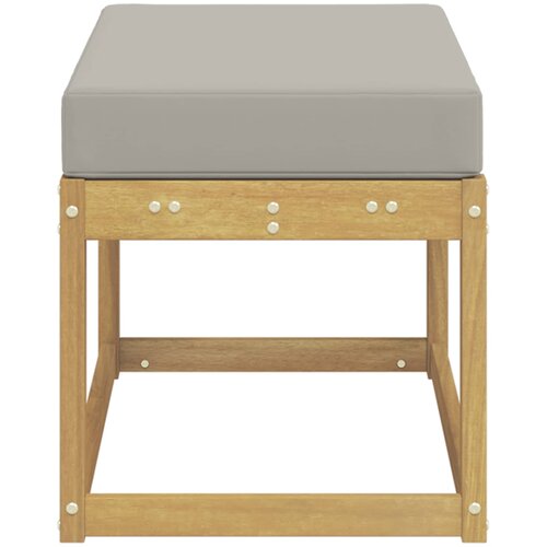  Vanjska stolica klupa s jastukom Bijela 80 x 43 x 45 cm Slike
