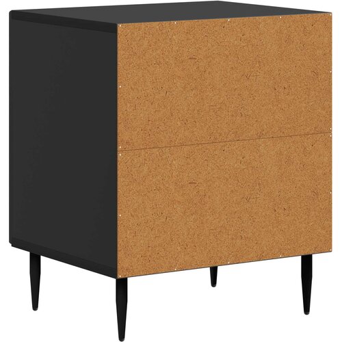  Noćni ormar Crna 43 x 34,5 x 50 cm Konstruirano drvo Slike