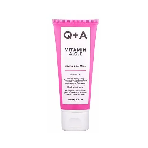 Q+A vitamin a.c.e warming gel mask maska za hranjenje i opuštanje kože 75 ml