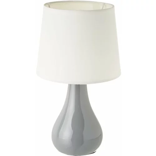 Casa Selección Bijela/siva stolna lampa keramička s tekstilnim sjenilom (visina 26 cm) –