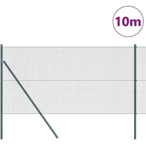  Zavarena žičana ograda za fiksaciju 10 x 1,4 m Zelena Mreža Slike