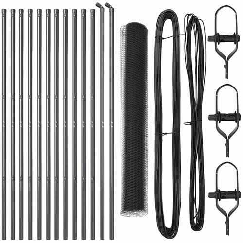 vidaXL Ogrodje s stebri Siva 1.2 x 25 m Jeklo s PVC premazom, (5000096029) Cene
