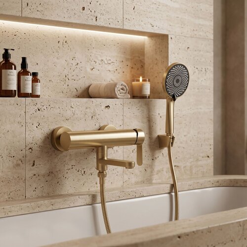Rea Armatura za kad Arcos Brushed Gold Cene
