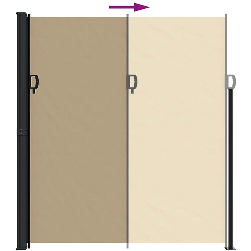  Bočna tenda na uvlačenje bež 220 x 600 cm Slike