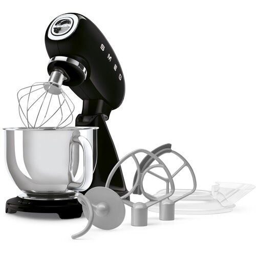 Smeg SMF05BLEU Kuhinjski aparati v crni barvi v slogu 50. let. Slike