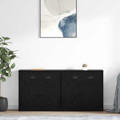  Komode 2 pcs Crni hrast 70 x 35,5 x 67,5 cm Konstruirano drvo Cene