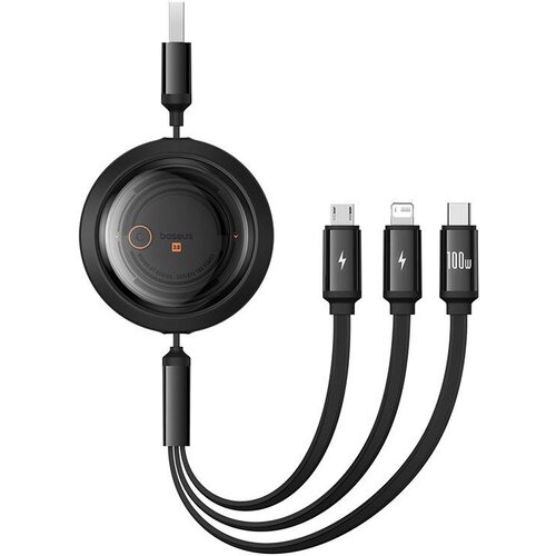 Baseus 3V1 USB-C KABEL ZA LIGHTNING MICRO USB 100W ZA TELEFON 1,1M, (5000291594) Cene