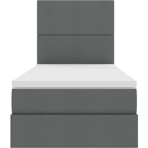  Krevet s prostorom za pohranu s LED-om Tamno siva 90 x 200 cm Slike