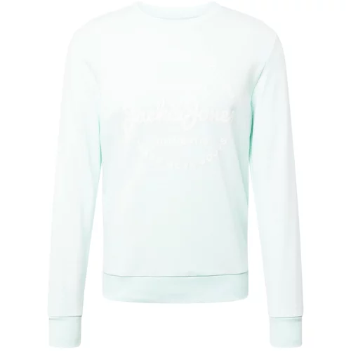 Jack & Jones Sweater majica 'FOREST' pastelno plava / bijela