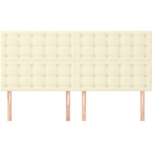  Uzglavlje krem boje 160x5x118/128 cm umjetna koža Slike