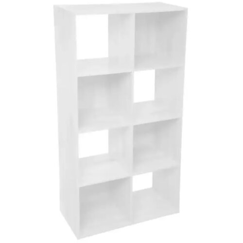  Stalak sa 8 polica 67,5x32x134cm drvo bela Cene
