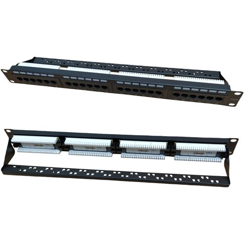 Patch panel 24-vratni 1U 19" Cat6 UTP/stranski nosilec Cene