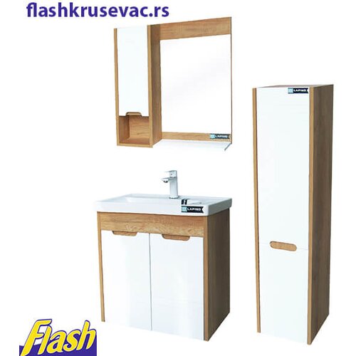  Komplet konzolni lavabo, ogledalo i vertikala - FLORA 60cm Cene