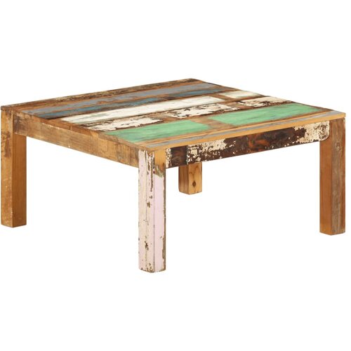 VidaXL stolić za kavu 80 x 80 x 40 cm od masivnog obnovljenog drva Slike