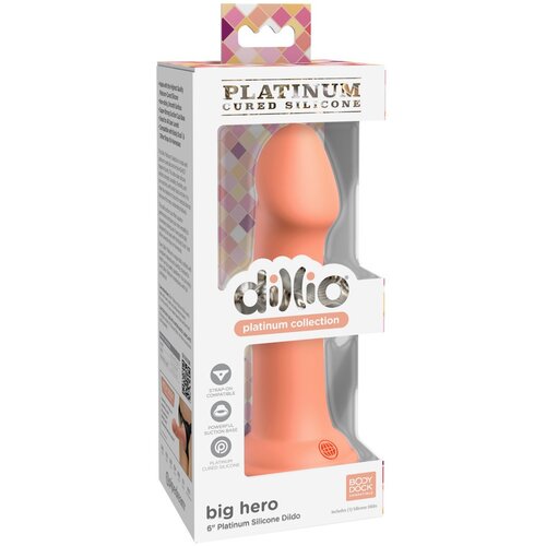 DILLIO Big Hero - silikonski dildo (17cm) - narančasti Cijene