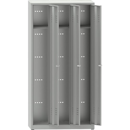  garderobna omara, vxšxg 1800 x 900 x 500 mm, 3 predelki, svetlo sive barve Cene