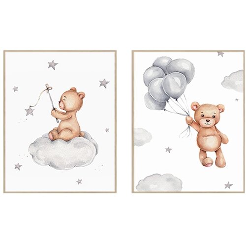 knor Otro&scaron;ke slike v kompletu 2 ks 30x40 cm Teddy Bears &ndash; Cene