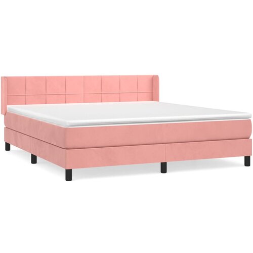 Maison Chic Box spring postelja - Vzmetna postelja z vzmetnico roza 160x200 cm žamet SL9182, (21885903) Cene