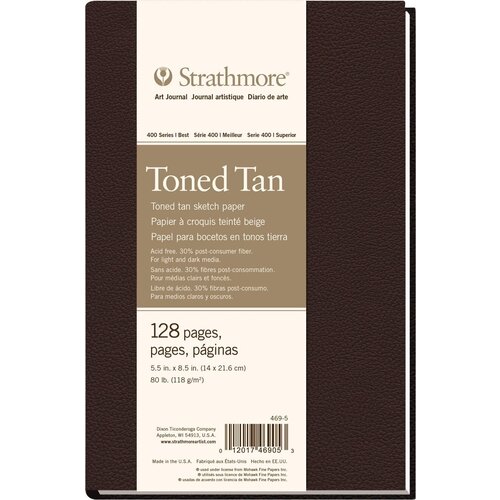 Strathmore Serie 400 Toned Tan Hardbound Book 22 x 14 cm 118 g Blok za skiciranje Slike