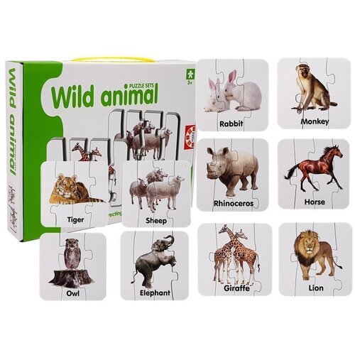  Educational Puzzle Wild Animals Puzzle 10 English Connections Cijene