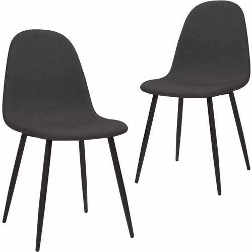  Jedilni stoli 2 kosa 45x53,5x83 črno umetno usnje, (20701412)
