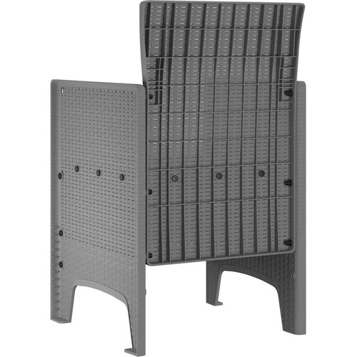  Vrtna stolica 4 pcs Svijetlo siva 53 x 49 x 85 cm Polipropilen Slike