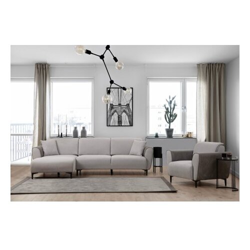 Atelier Del Sofa aren left - grey grey corner sofa-bed Slike