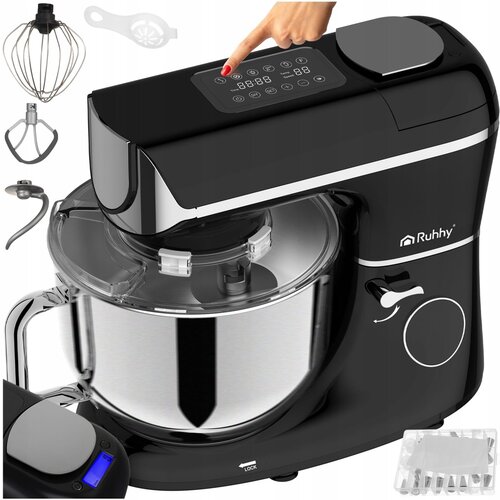 2300w touch planetarni mikser robot LCD s grijanom posudom + vaga crna 5.5l Cijene