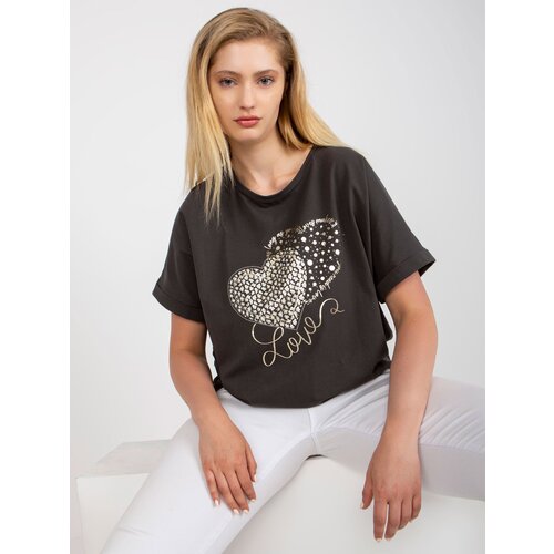 RELEVANCE T-shirt-RV-TS-7660.88P-dark khaki Cene