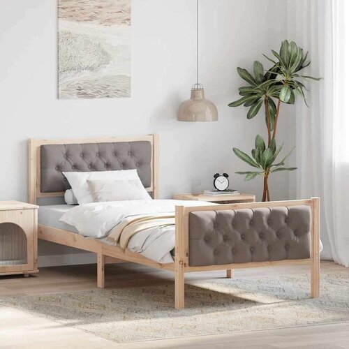  Konstrukcija postelje Taupe 90 x 200 cm Masivno borovo les, (5000084425) Cene