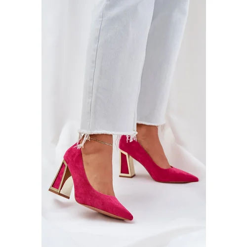 PS1 Elegant Heels On A Stiletto Pointed Toes Fuchsia Falseki