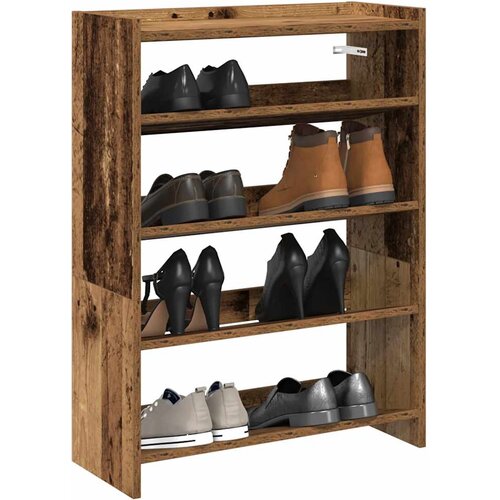 vidaXL Stalak za cipele boja staro drvo 80x25x61,5cm konstruirano drvo Cijene