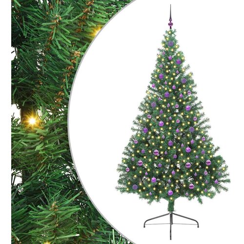  Umjetno predsvijetljeno božićno drvce Zelena 240 cm PVC Slike