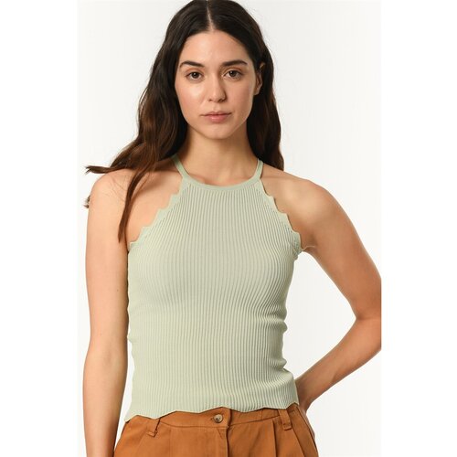 Dewberry Z2022 WOMEN'S KROP BLOUSE-ON GREEN Cene