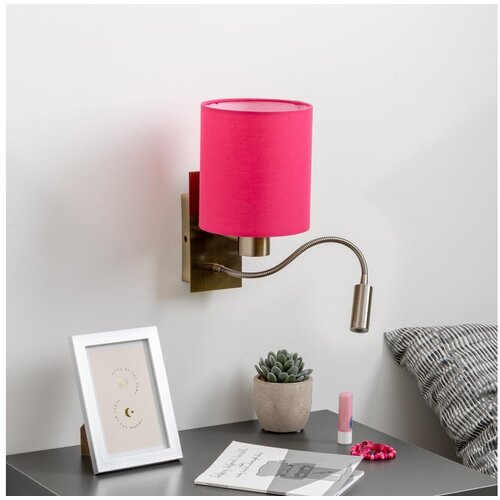  Brilagi - LED zidna lampa NUBILA 1xE27/25W/230V + LED/3W mesing/ružičasta Cene